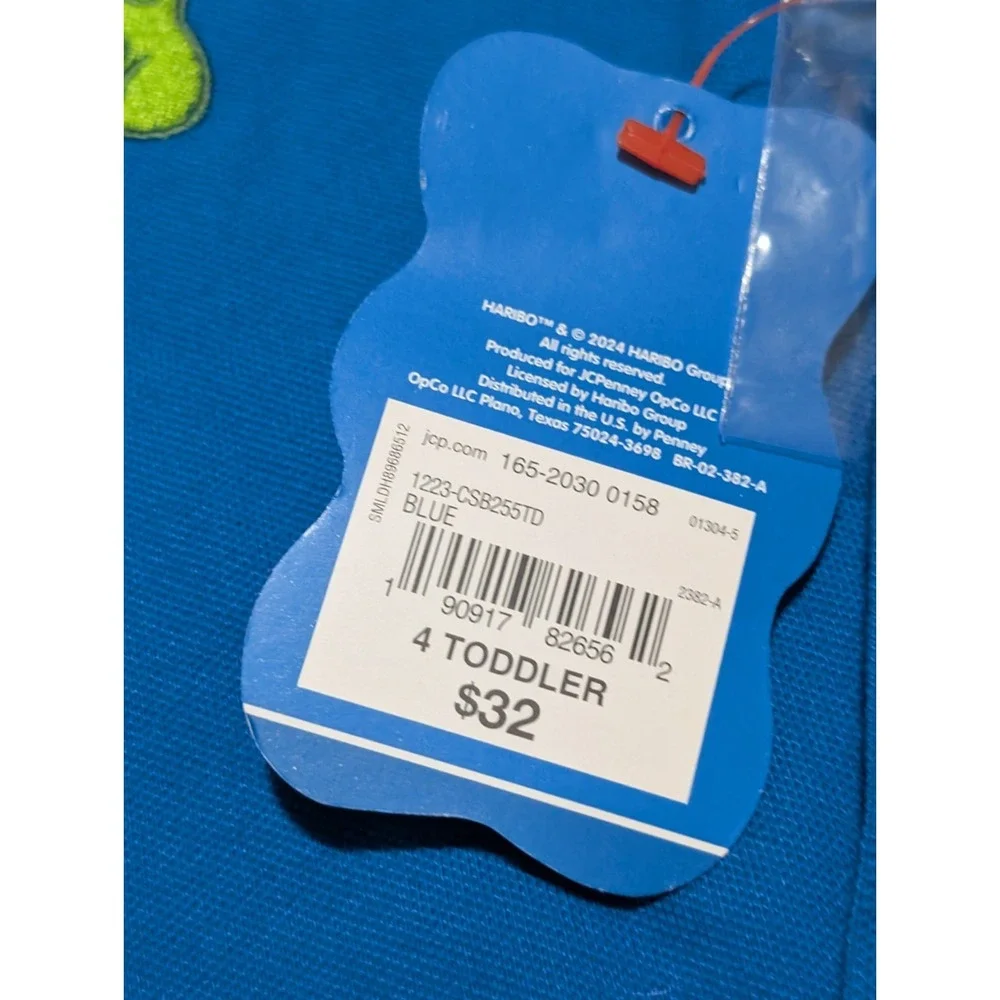 Haribo Kids‎ 4T Long Sleeve Blue Polo Shirt New With Tags 34.00 Retail